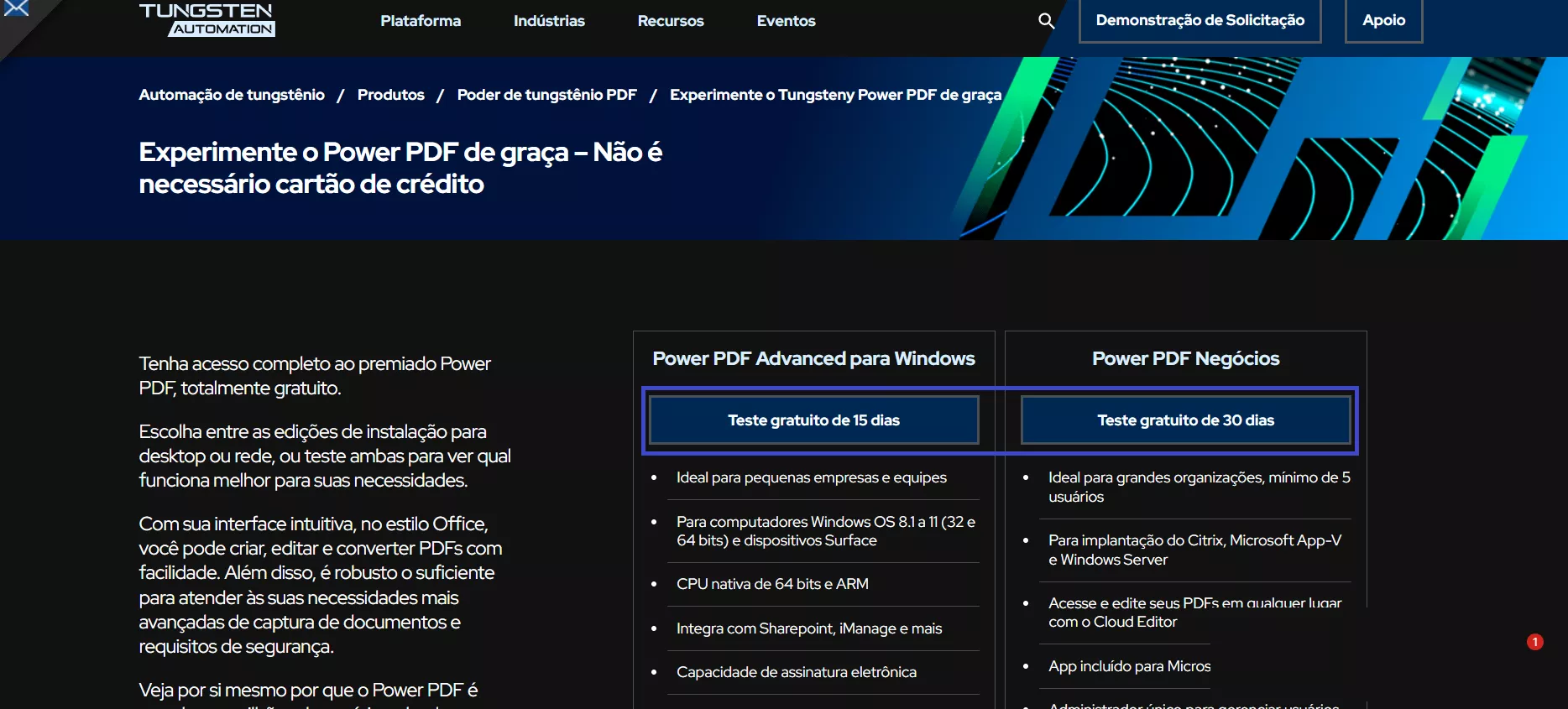teste gratuito do nuance pdf editor