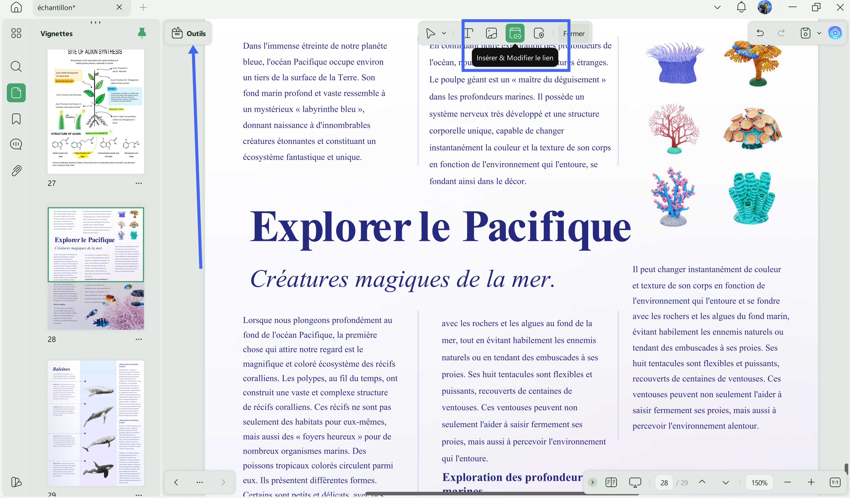Accéder à une page du PDF via un lien