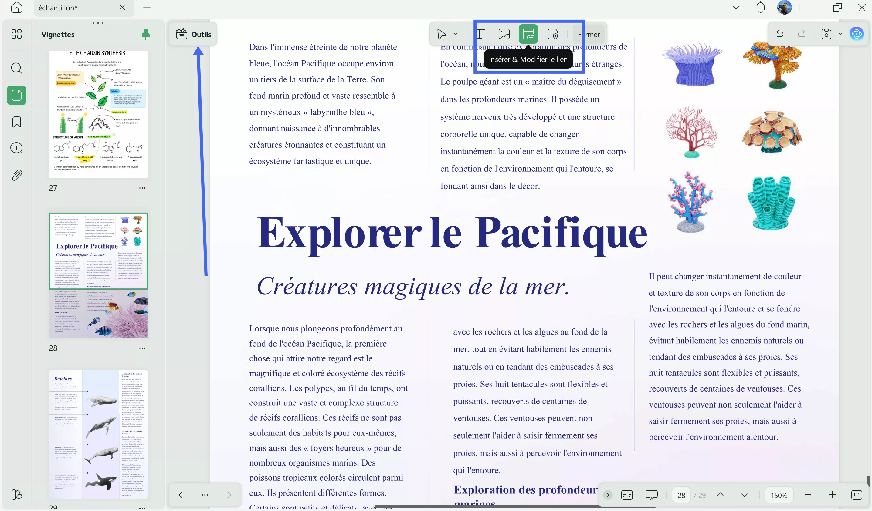Accéder à une page du PDF via un lien