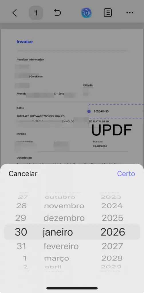 inserir uma data em um campo de formulário