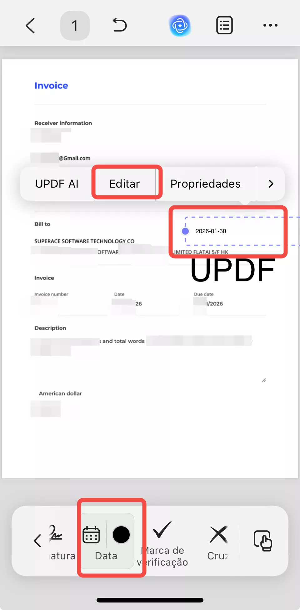 inserir uma data em um campo de formulário