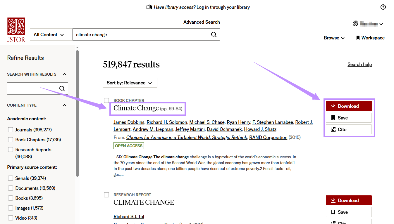 view title, download, save, or cite