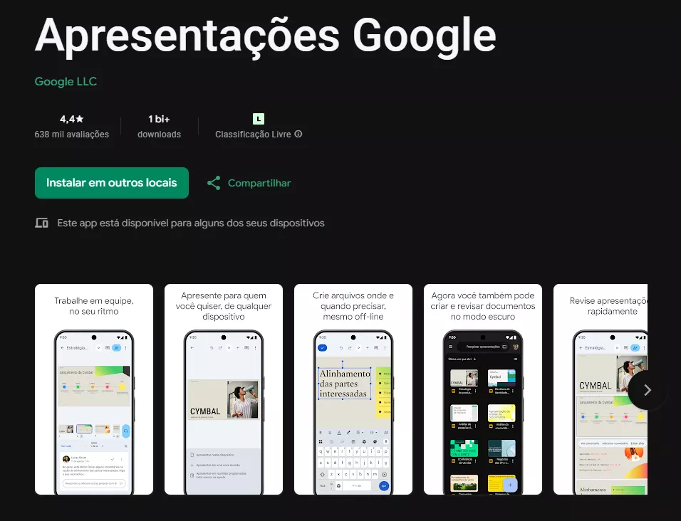 google slides: keynote para android via