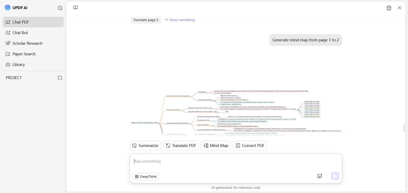 visual mind map generation updf