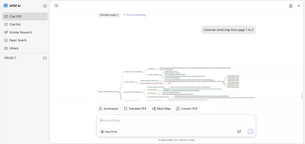 visual mind map generation updf