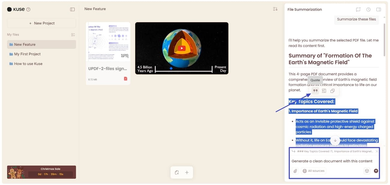 kuse ai document generator
