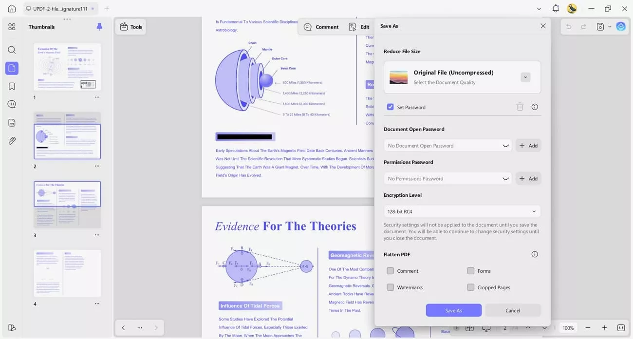 redact information protect pdf passwords