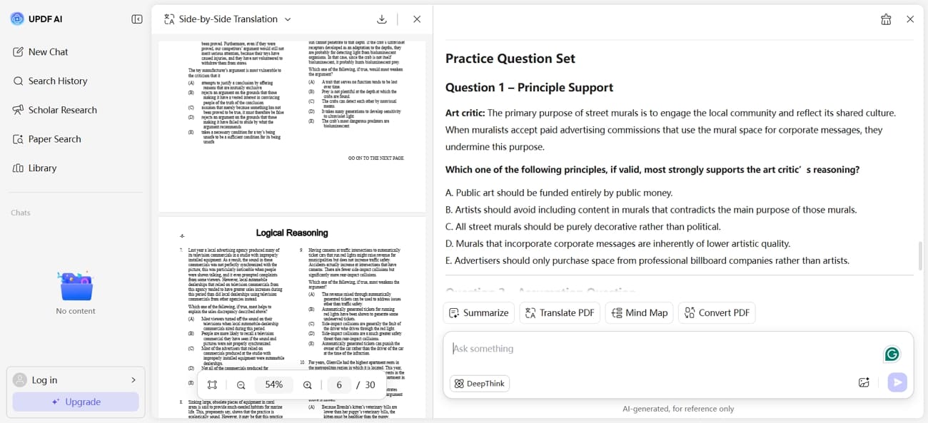 gerar questões práticas do lsat online com o updf