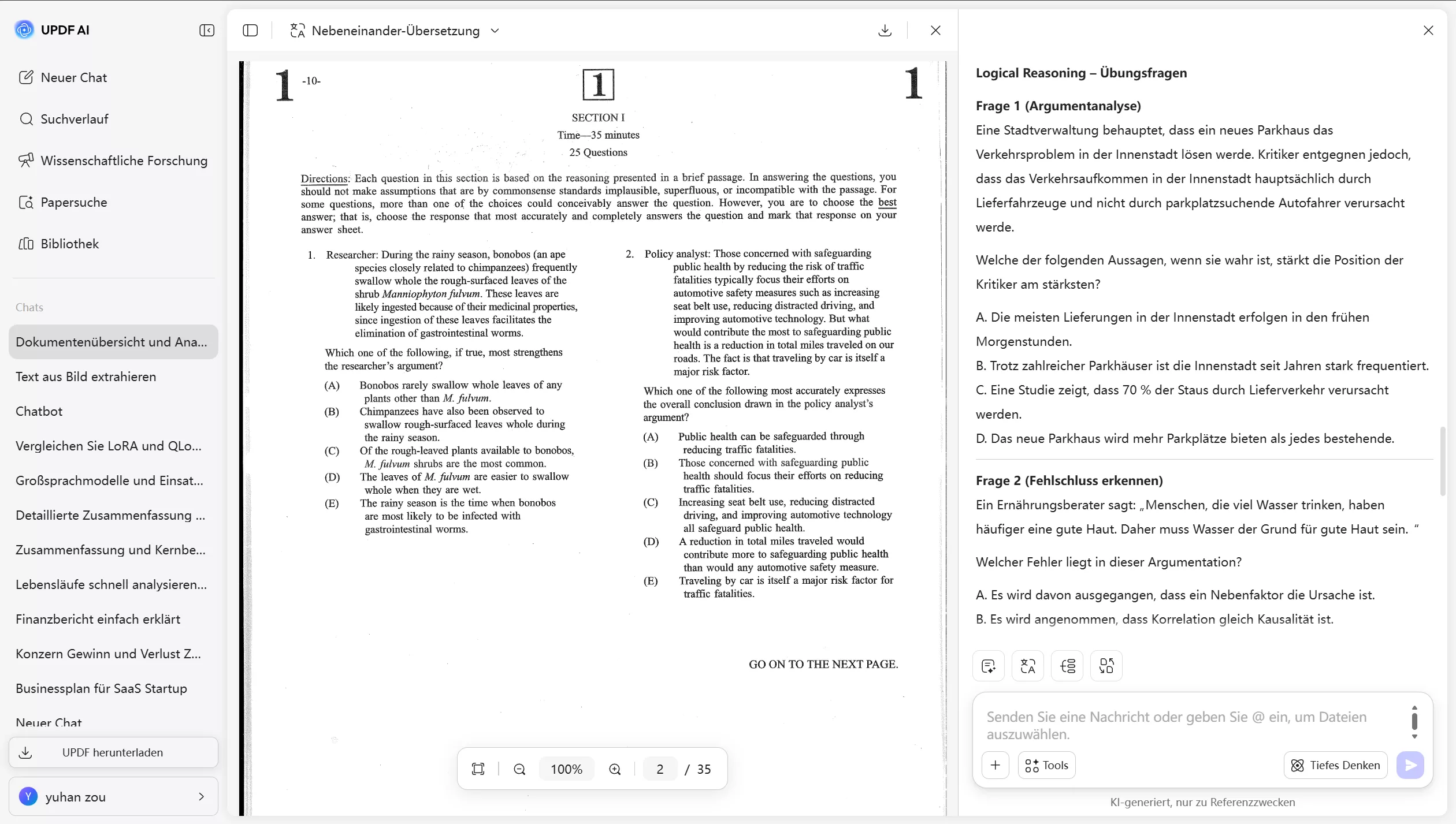 updf online LSAT-Übungsfragen generieren