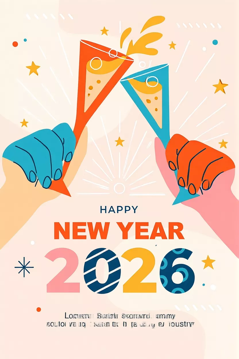 modelos de cartões de desejos de ano novo