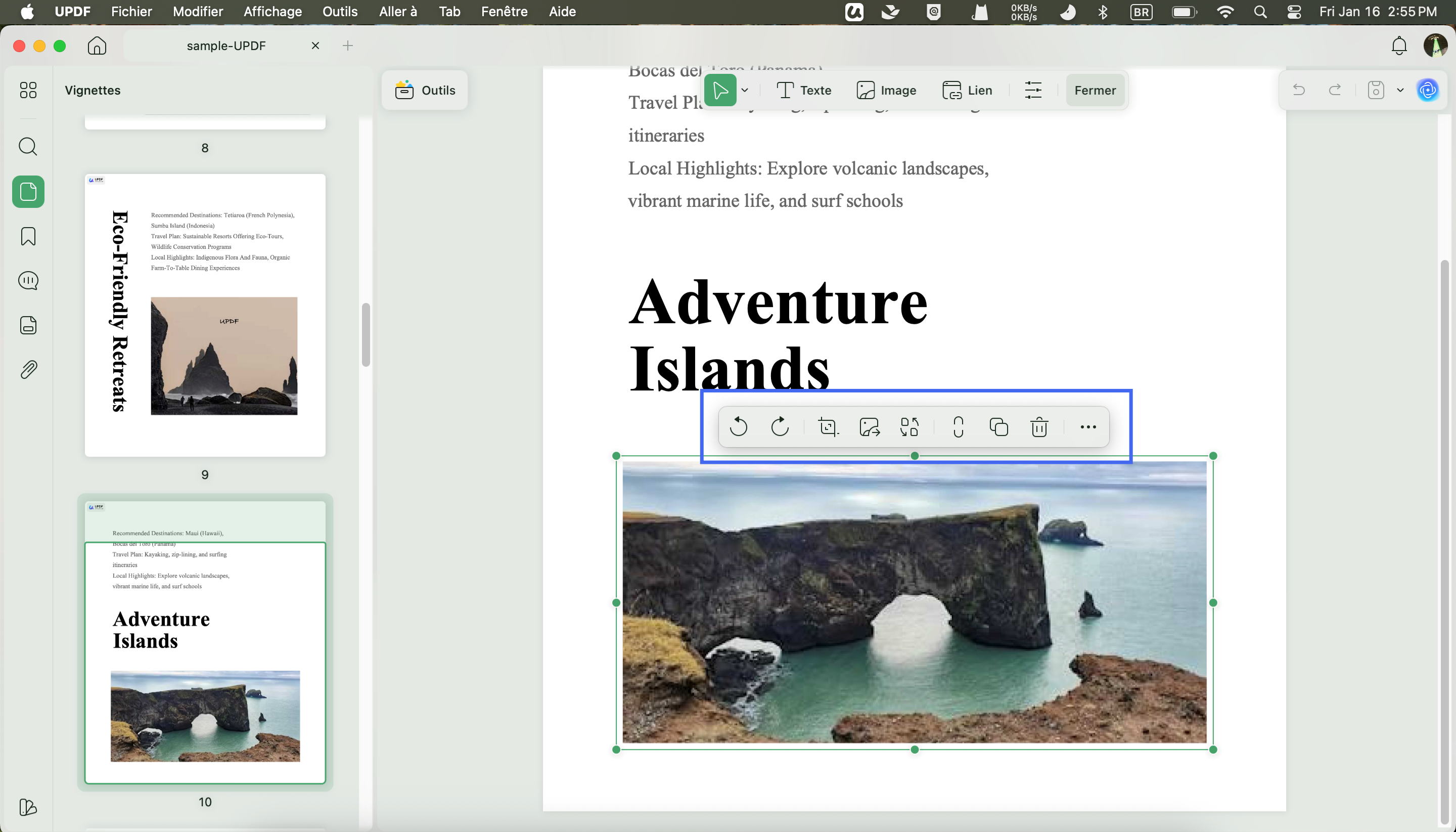 Modifier une image sur Mac