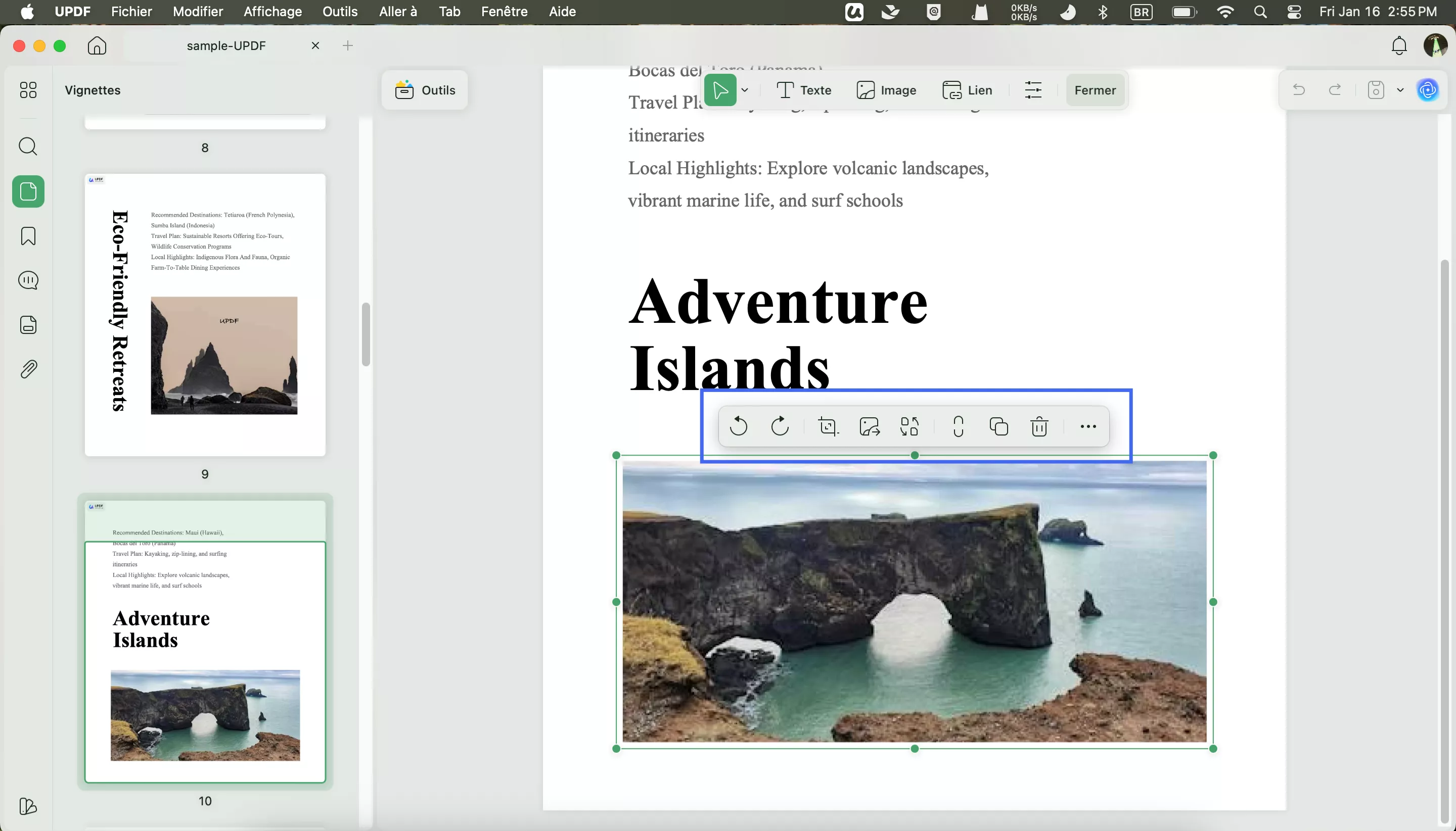Modifier une image sur Mac