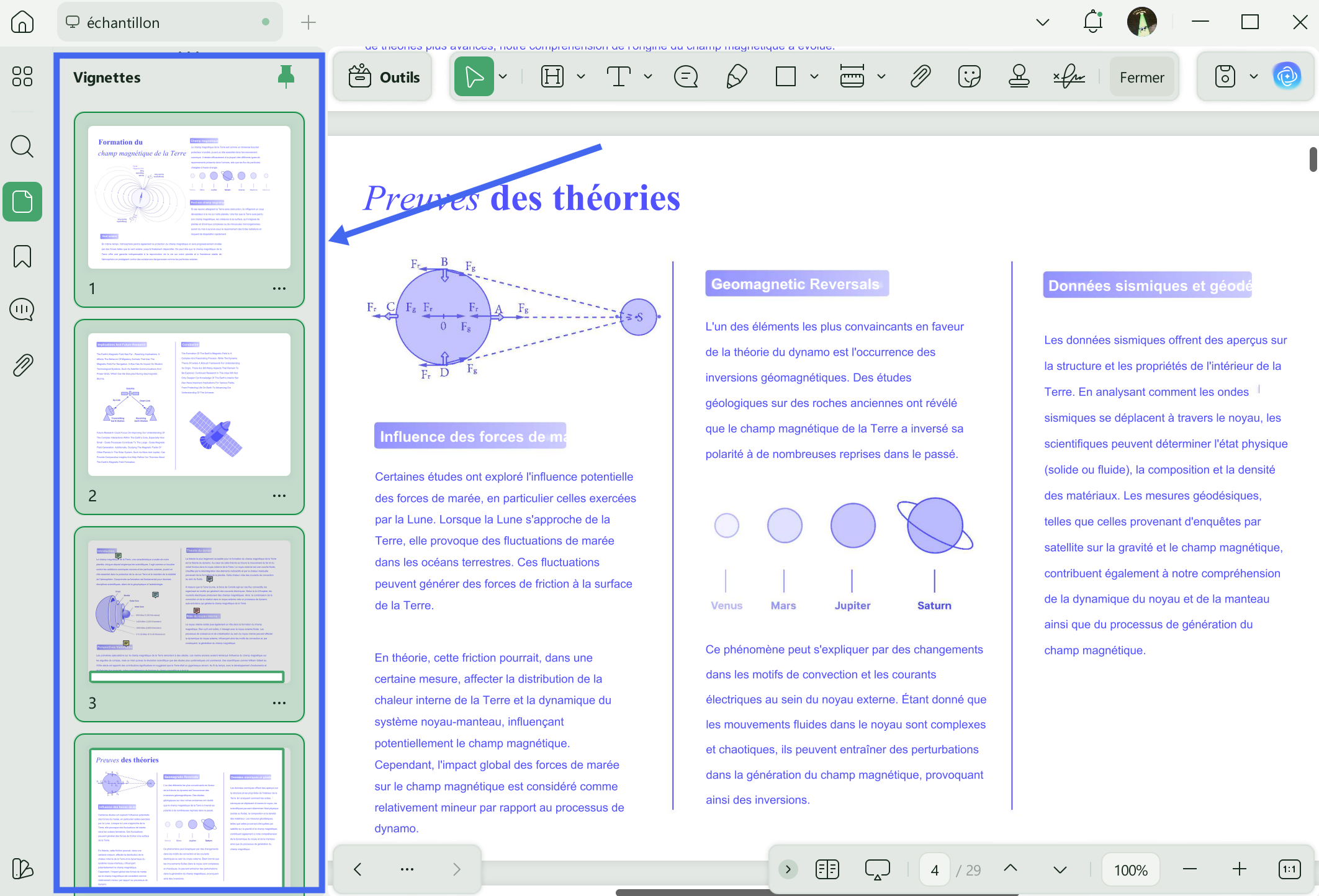 activer l'option de vignette PDF