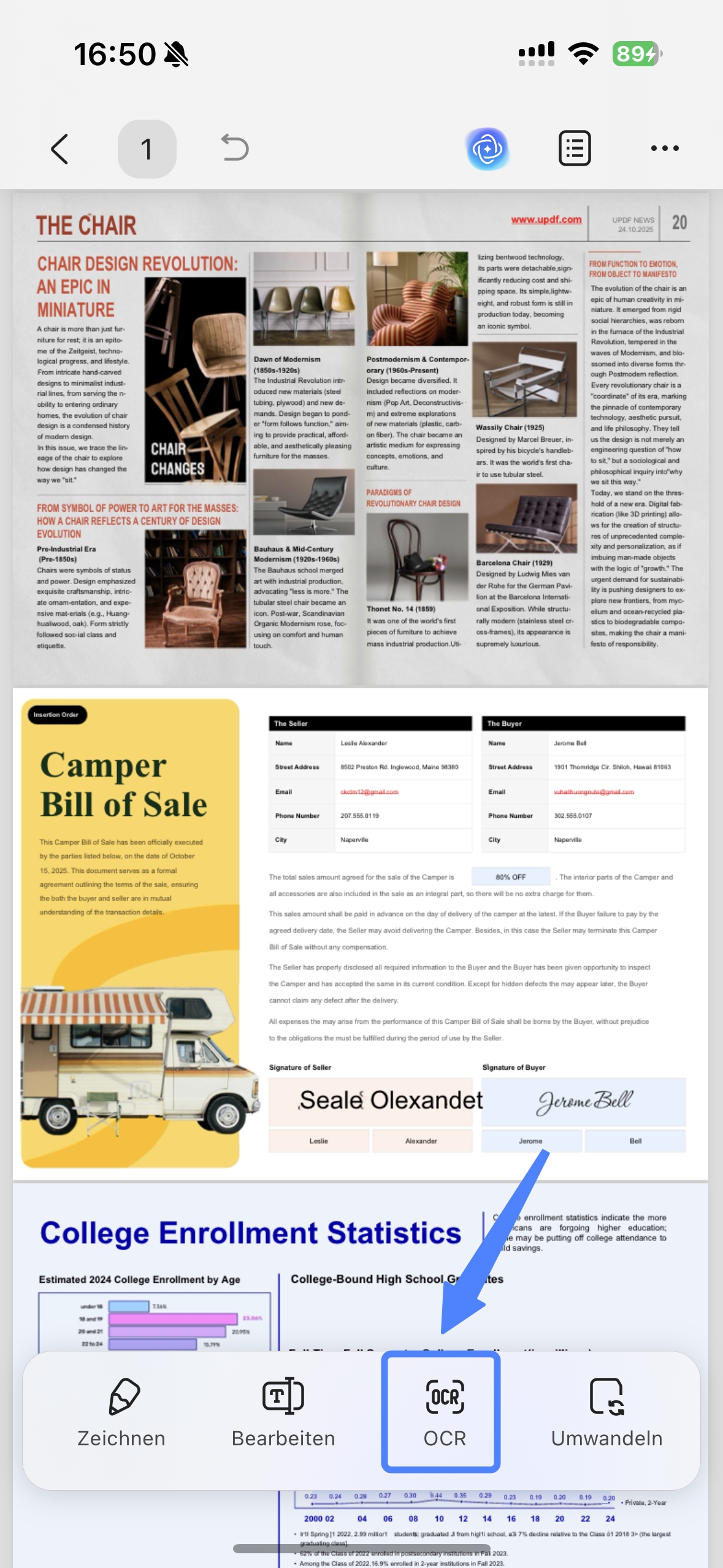 Mobilversion von UPDF OCR