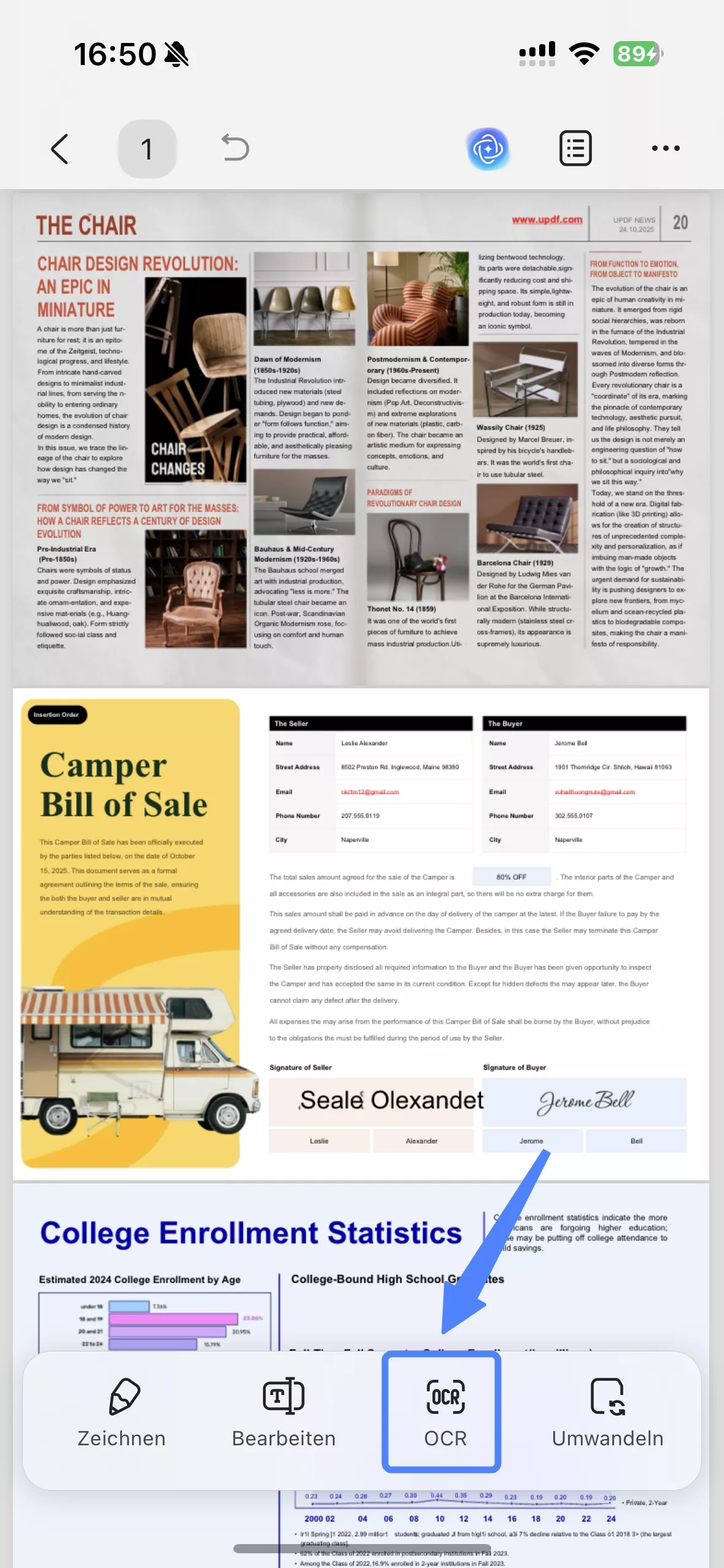 Mobilversion von UPDF OCR