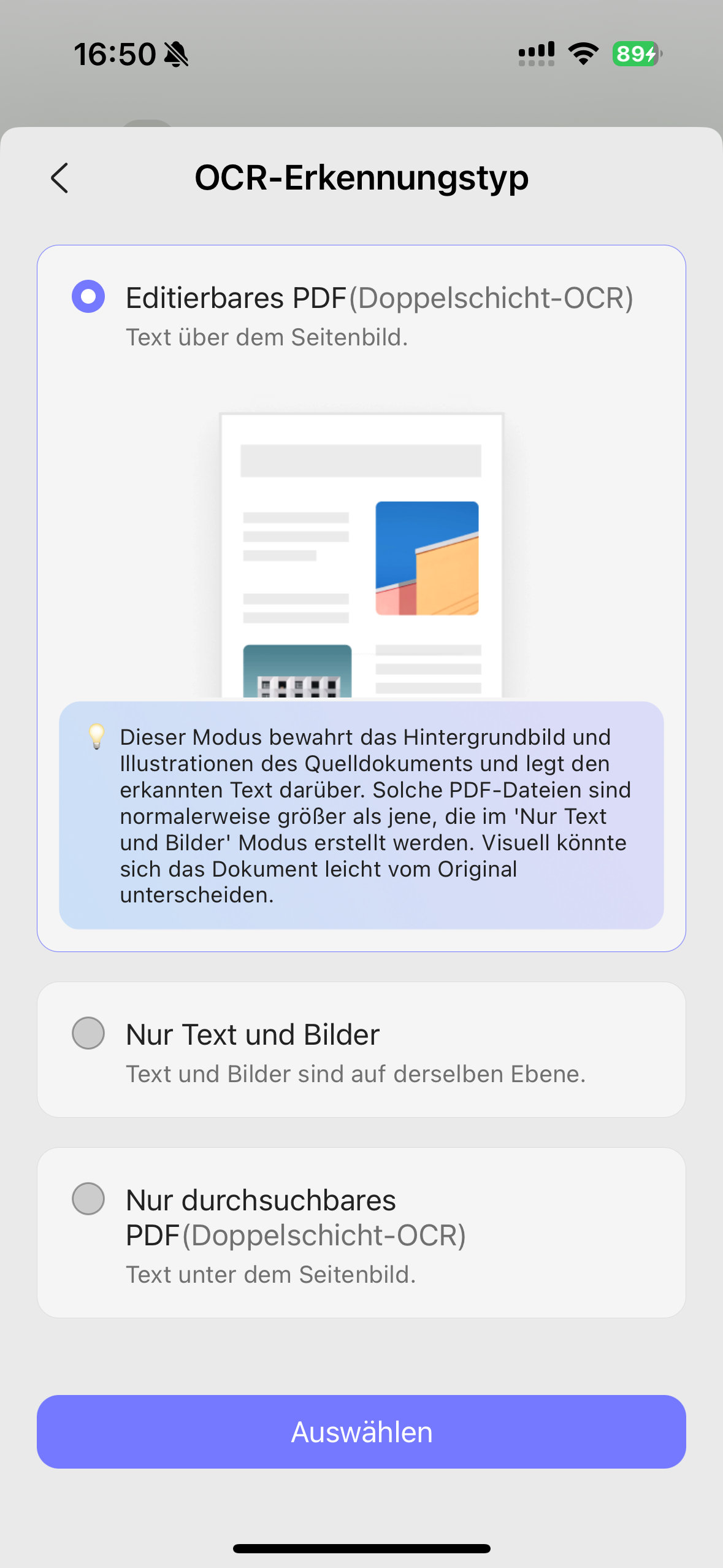 Mobilversion von UPDF OCR