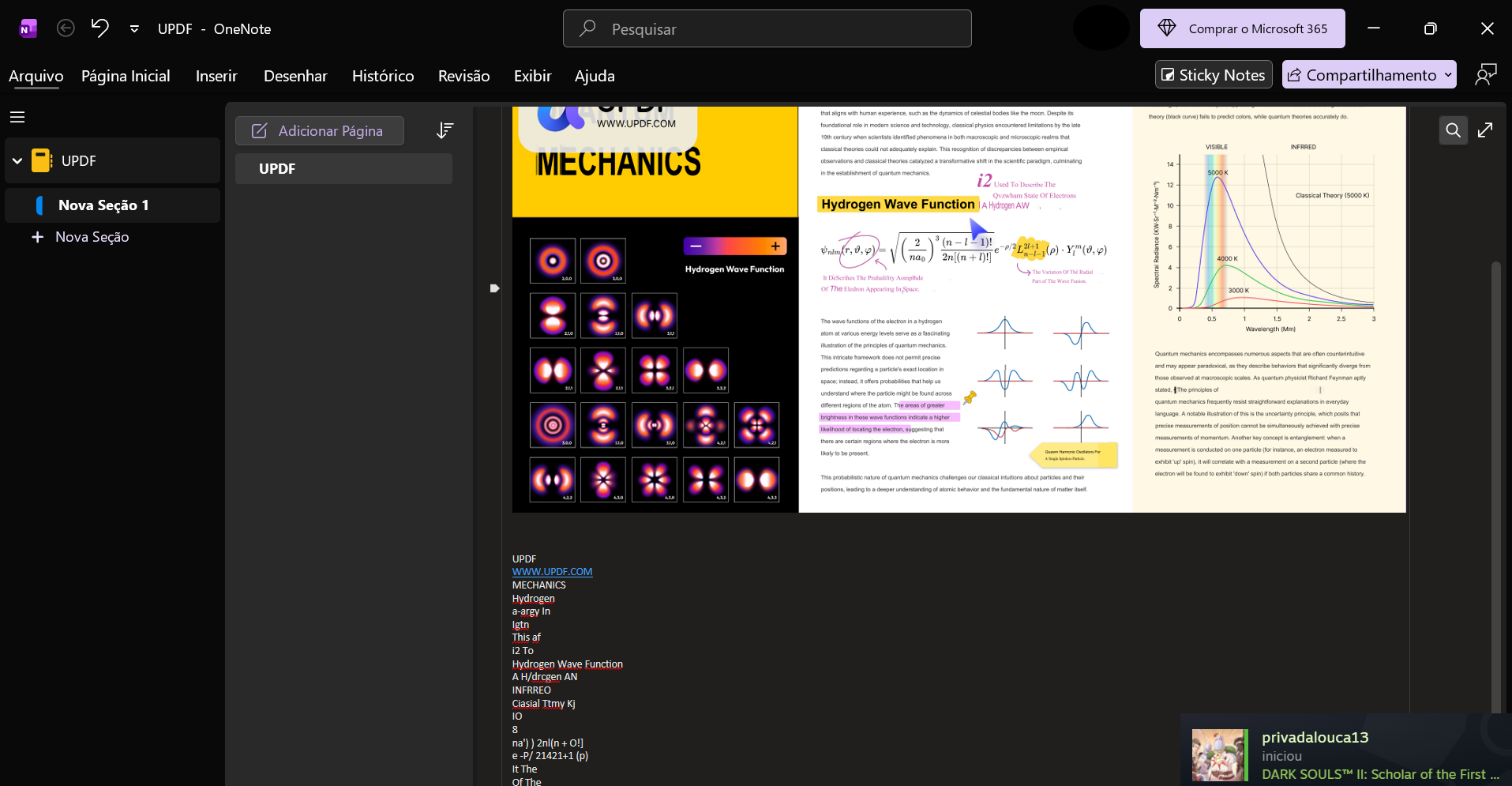 pesquisar texto de imagem no onenote