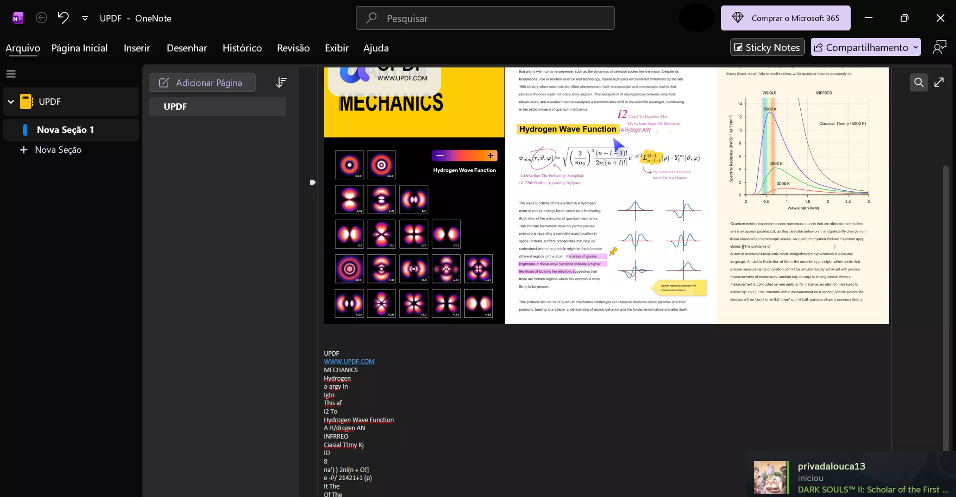 pesquisar texto de imagem no onenote