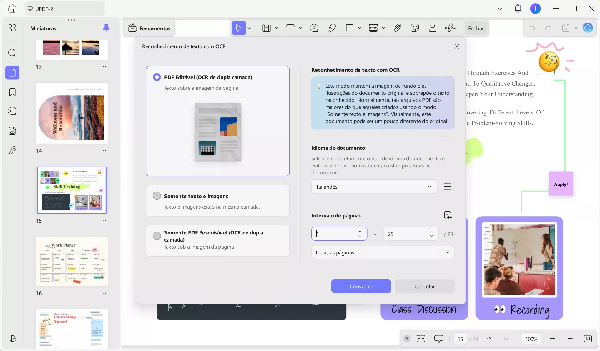 converter pdf em texto editável com ocr do updf