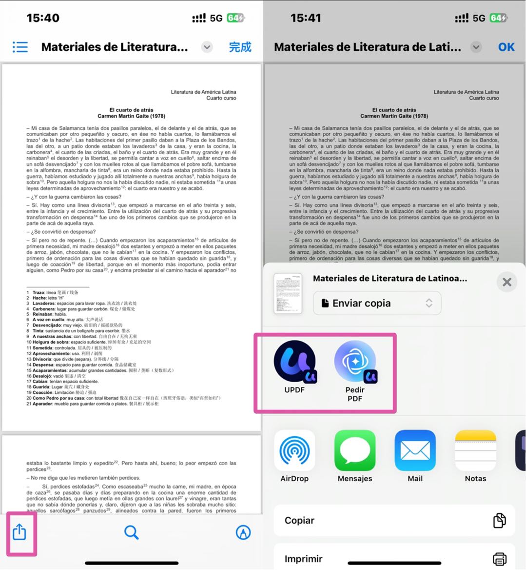 open with updf for ios