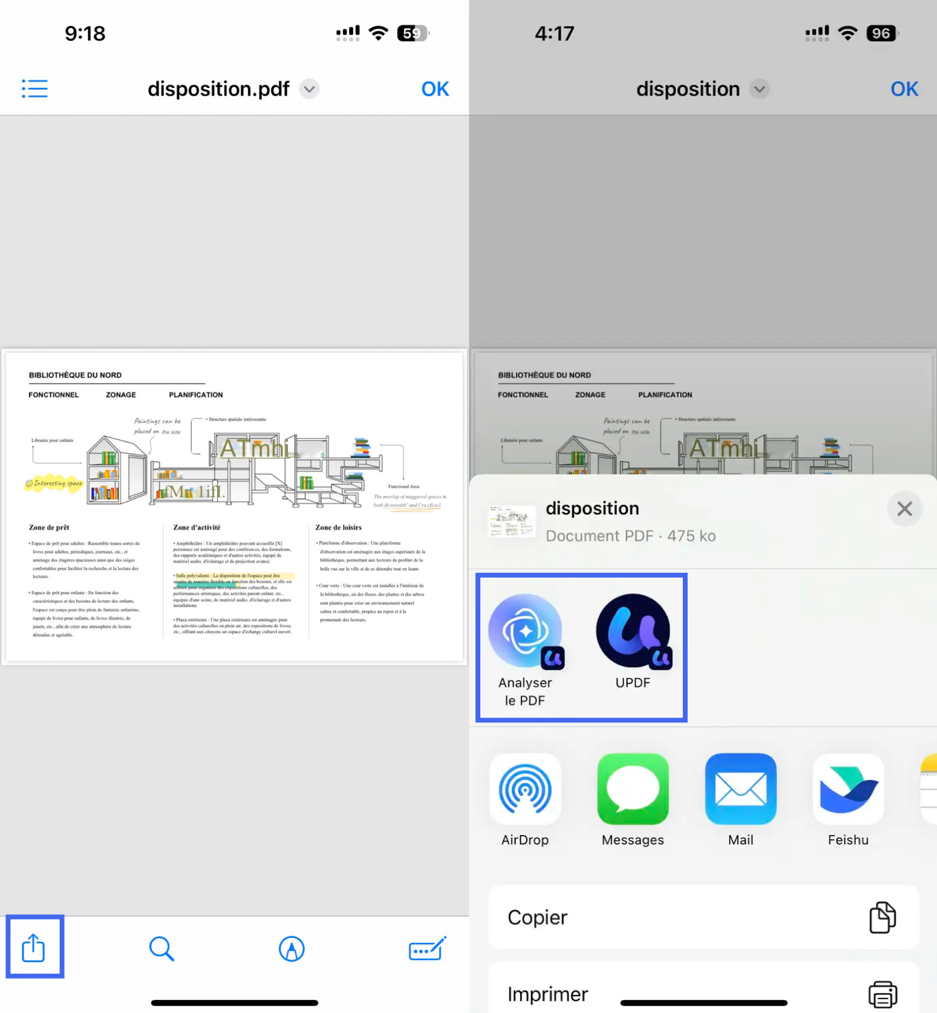 ouvrir avec UPDF pour iOS
