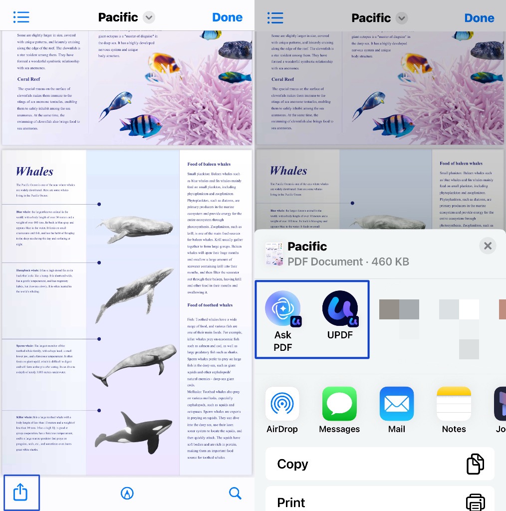 open with updf for ios