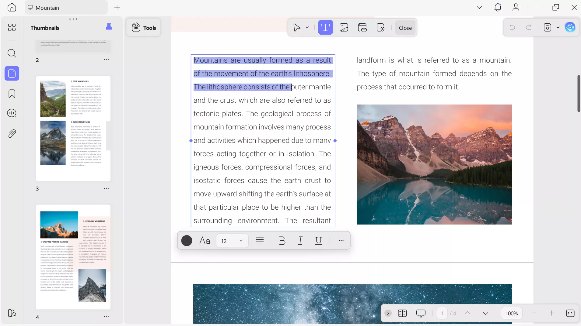 edit document on updf
