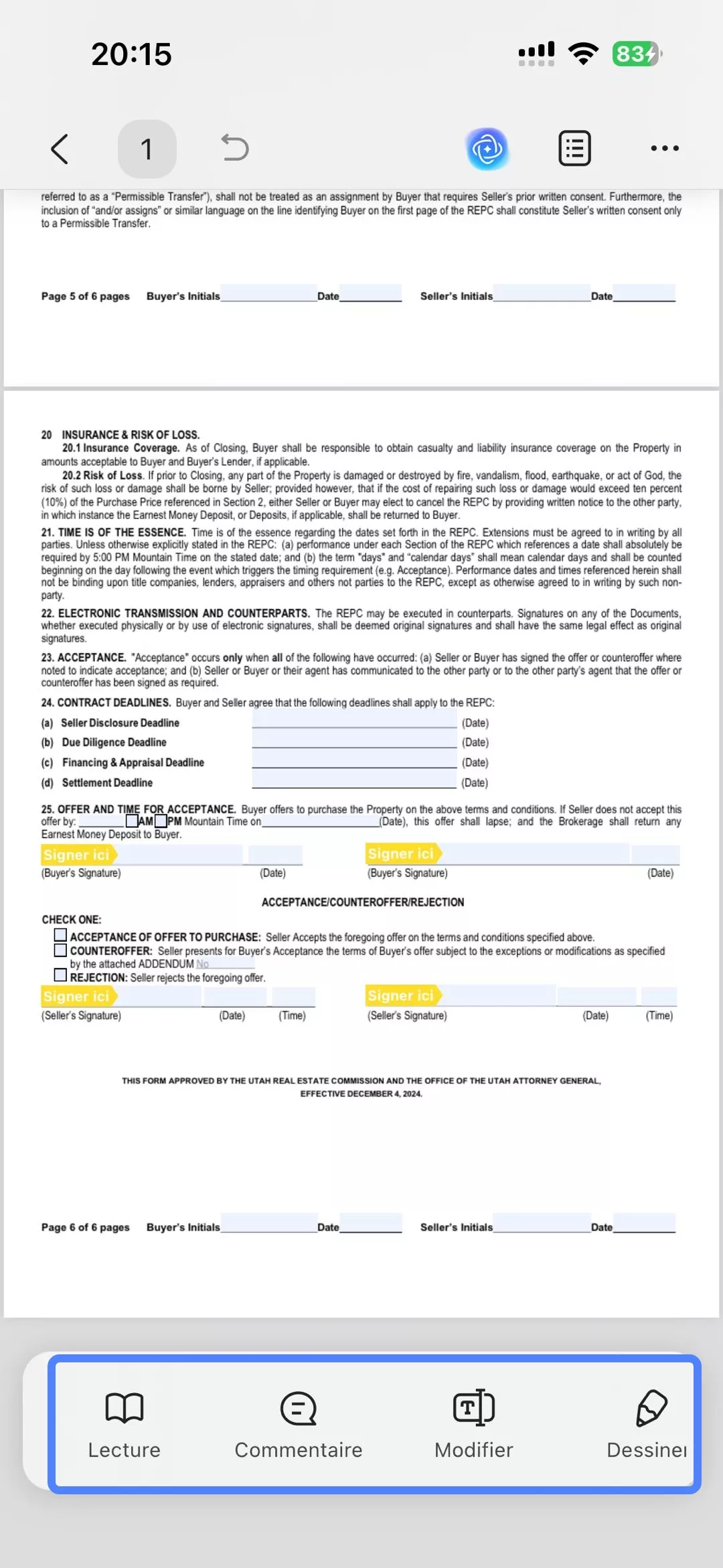 Effectuer des modifications dans le PDF