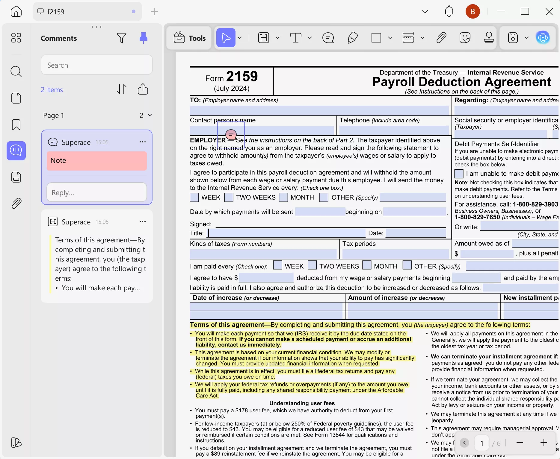 use UPDF to manage payroll deduction form