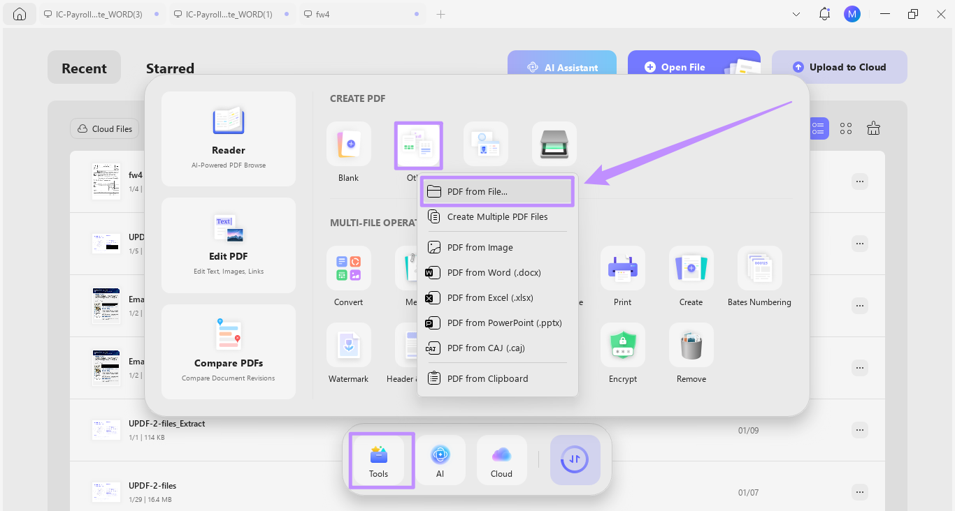 choose pdf from file