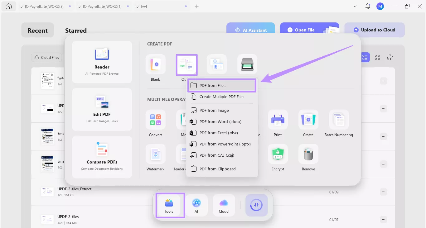 choose pdf from file