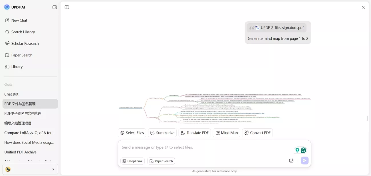 generate visual mind maps pdf pages