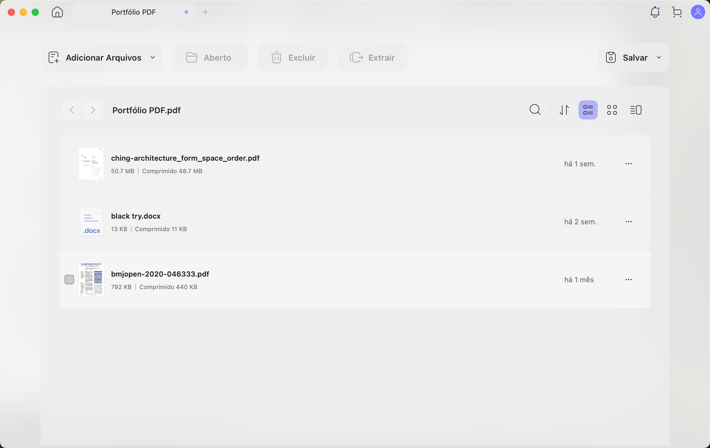 portfólio de PDF updf mac
