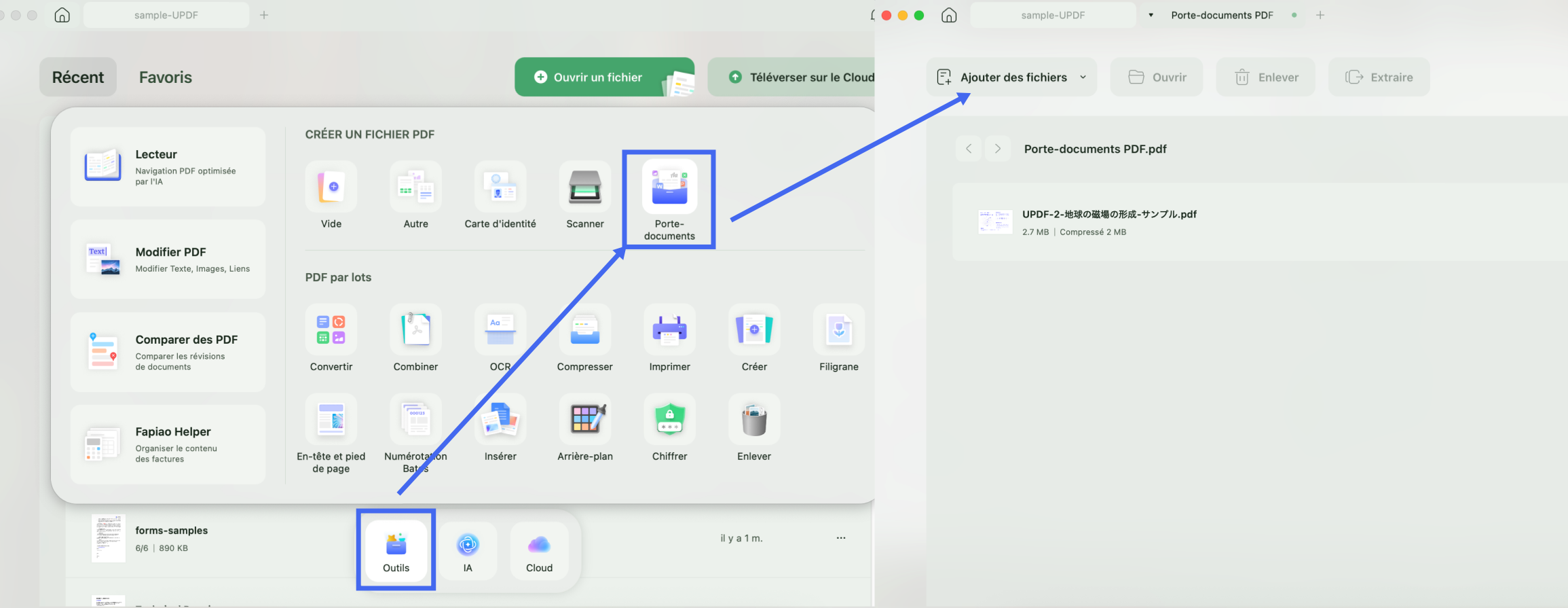 portefeuille PDF UPDF Mac