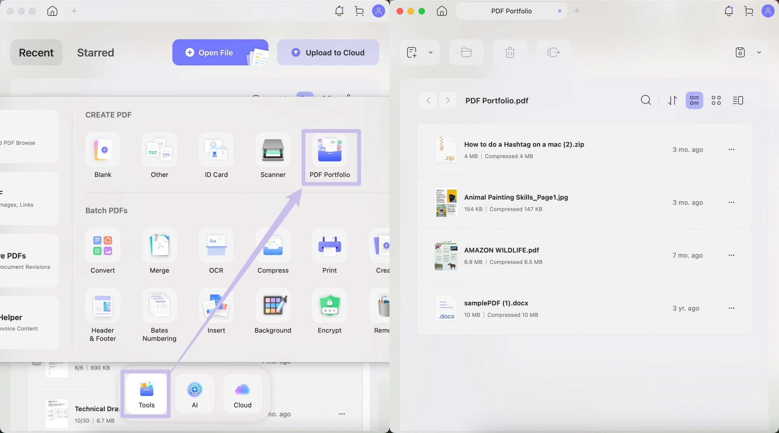 pdf portfolio updf mac