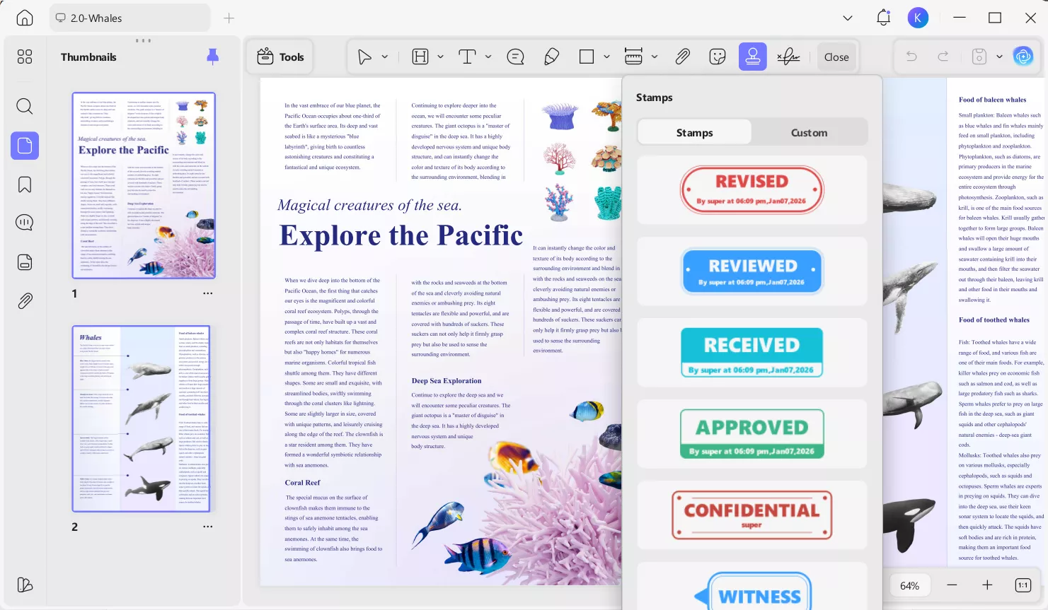 prebuilt stamps in updf