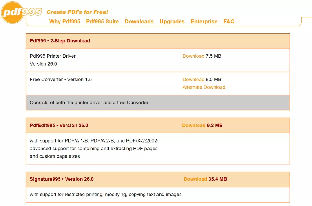 pdf995 download experience and initial setup