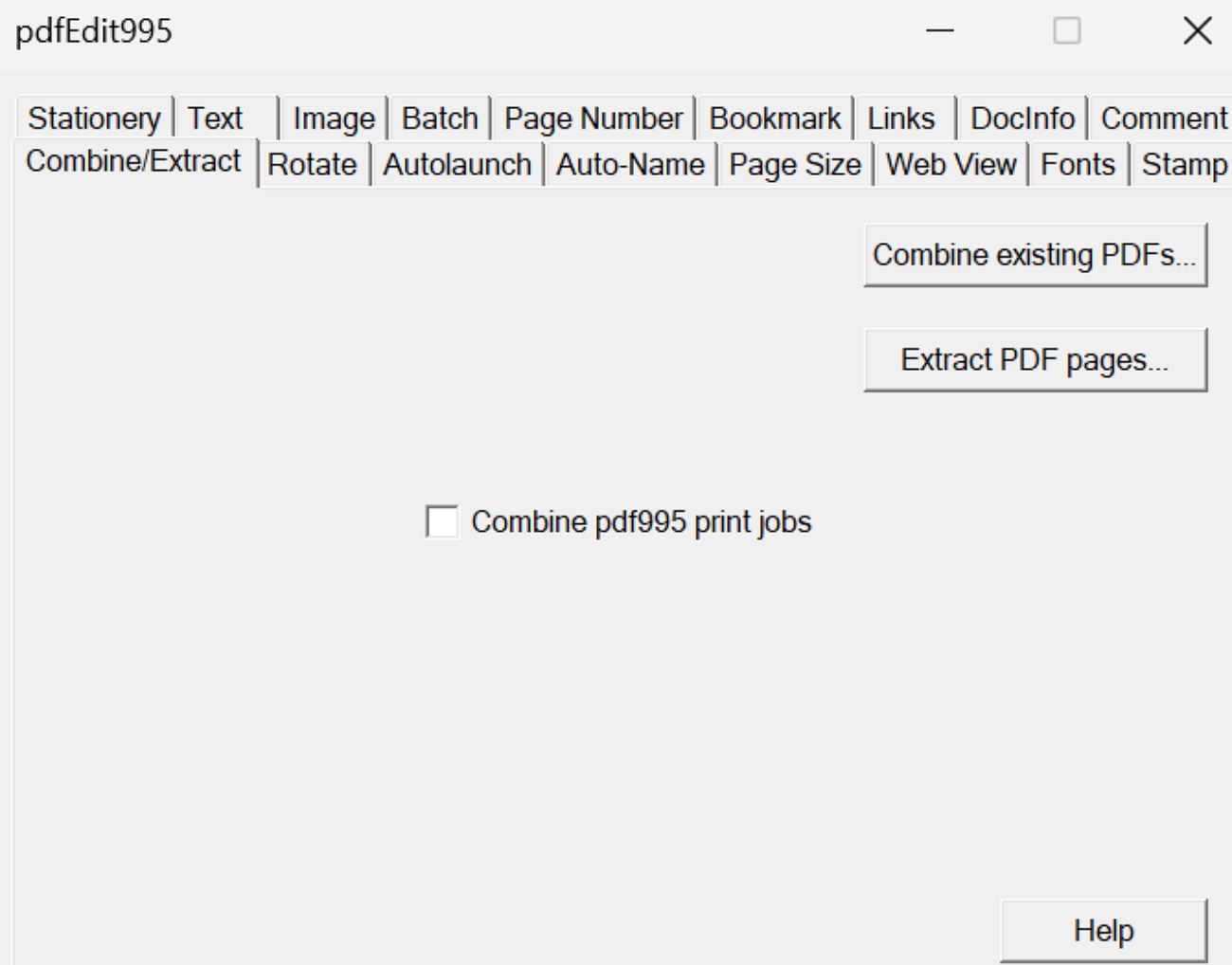 interface of pdf955 tool
