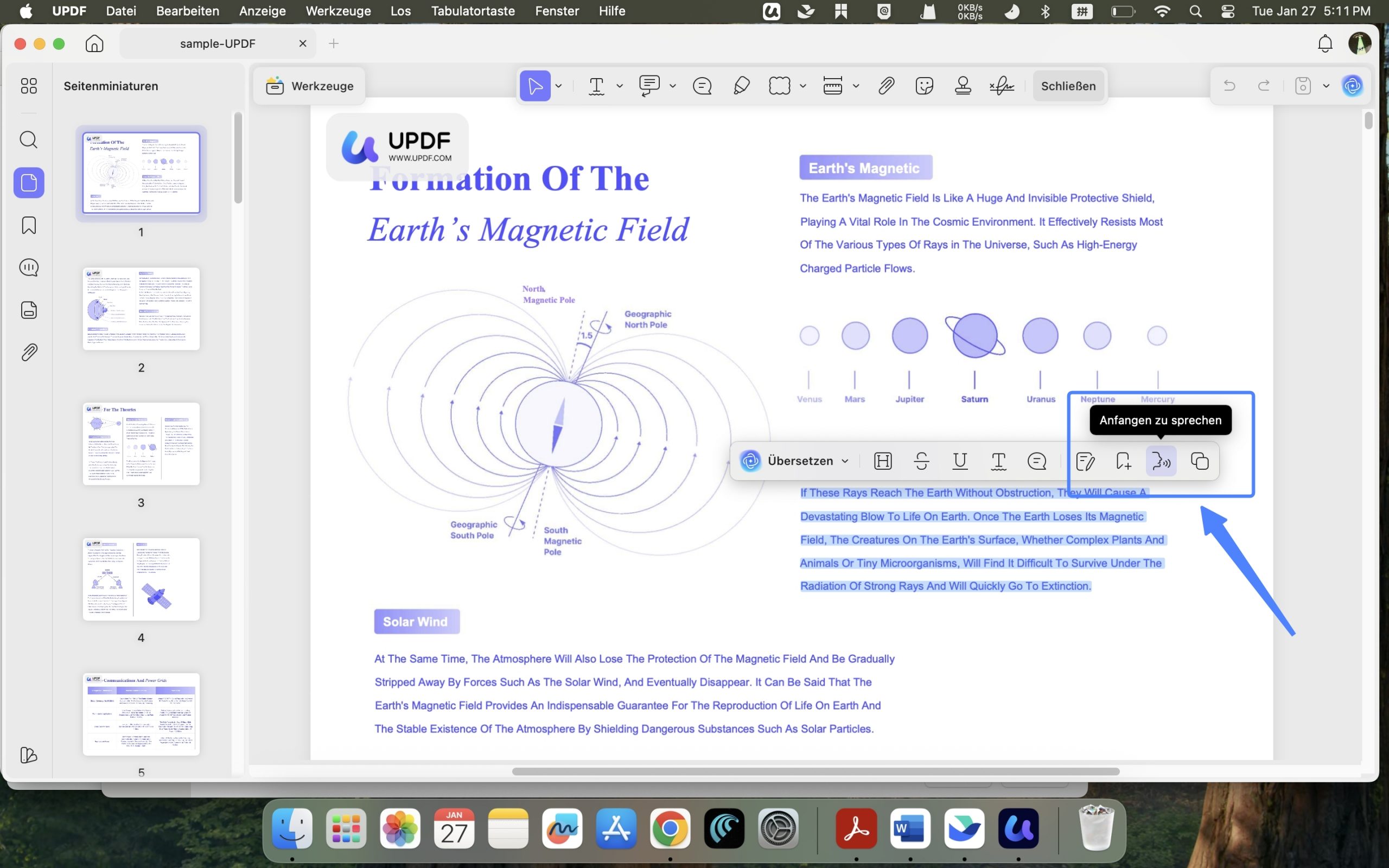 PDF vorlesen Datei auf Mac öffnen