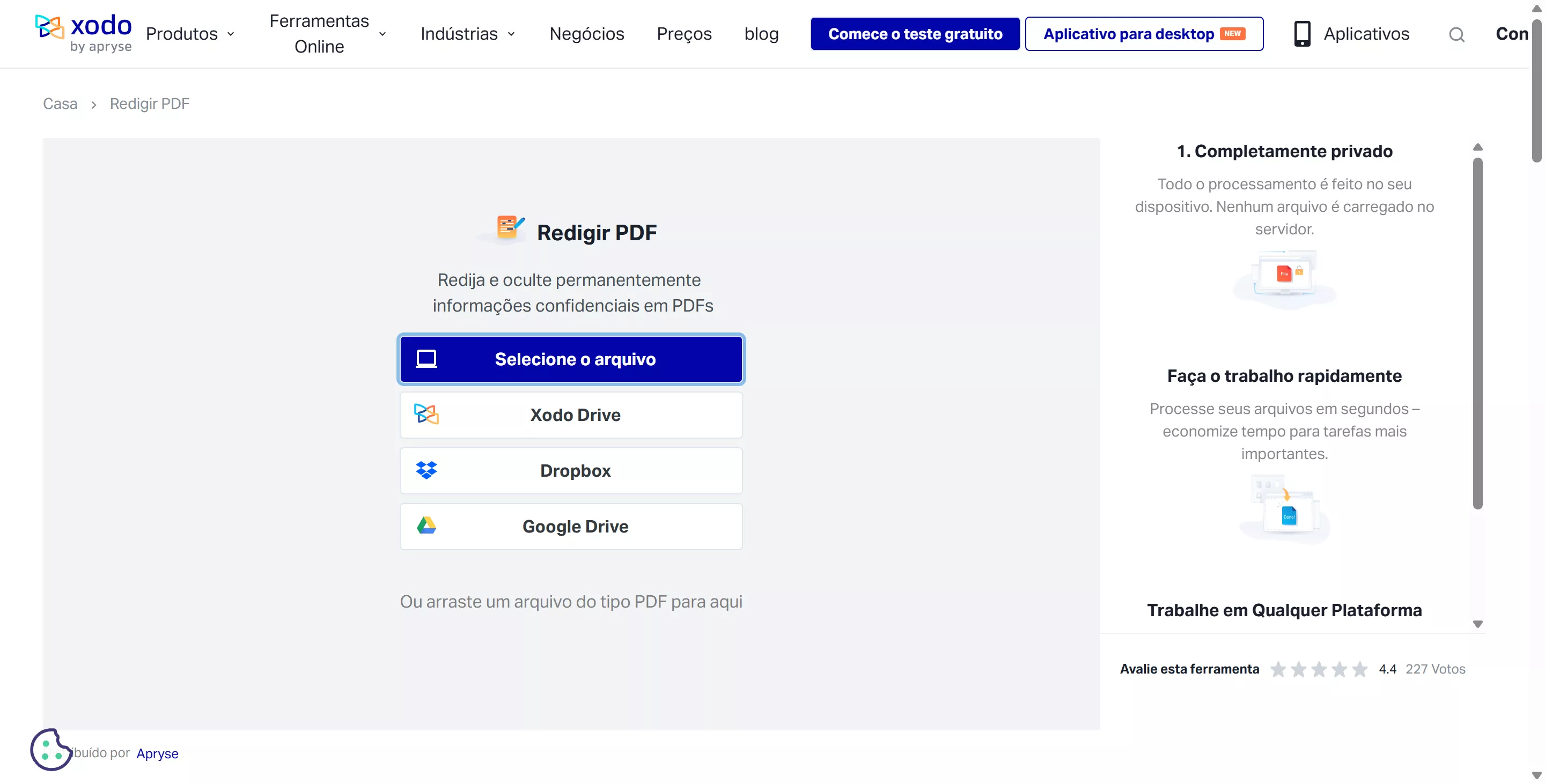 selecionar os dados para redigir no pdf