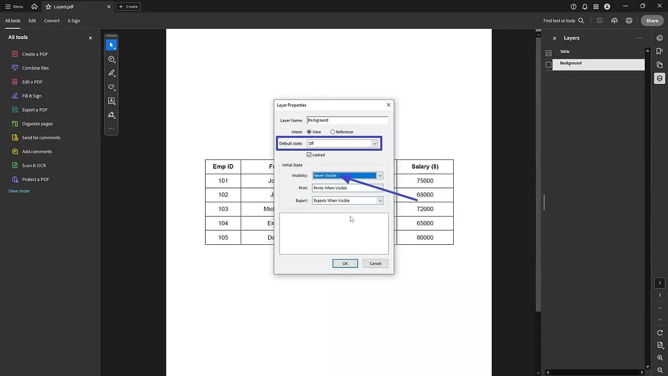 disable viewing pdf layers