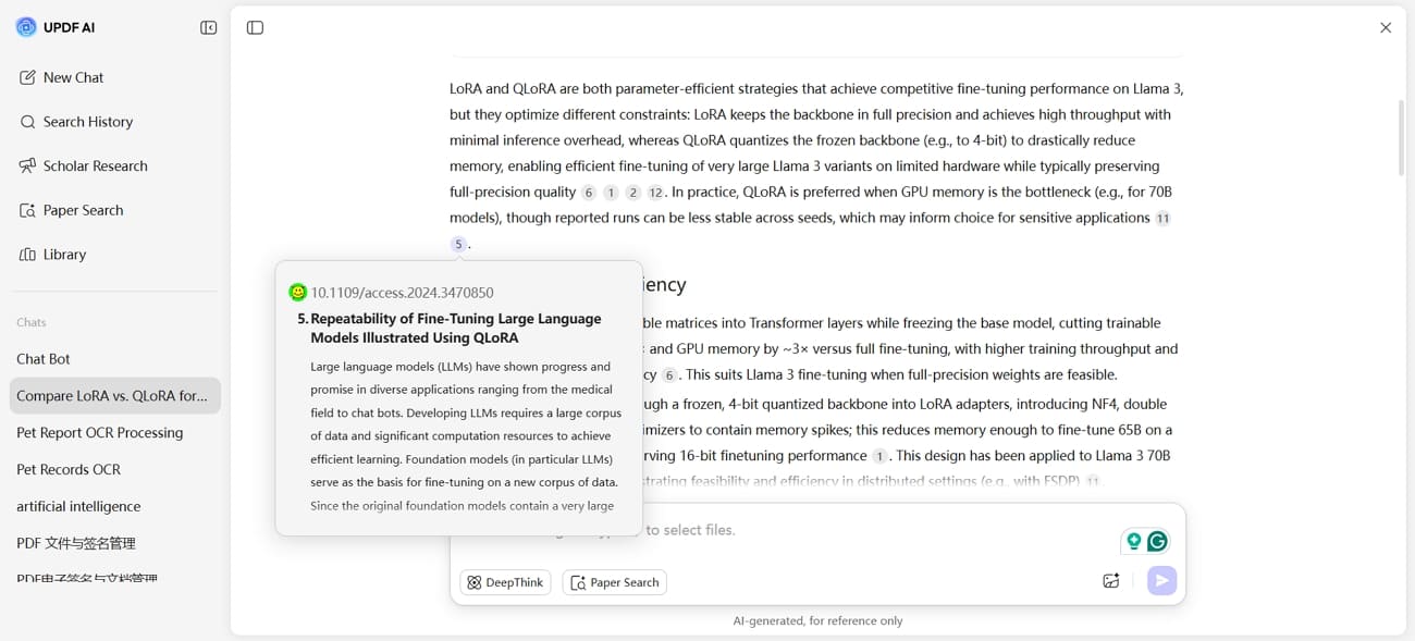 quick summaries each paper updf ai