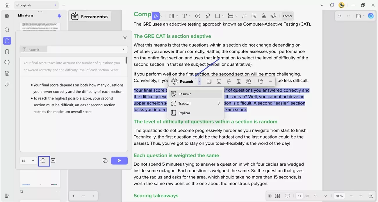 updf ai resume e explica conteúdos complexos