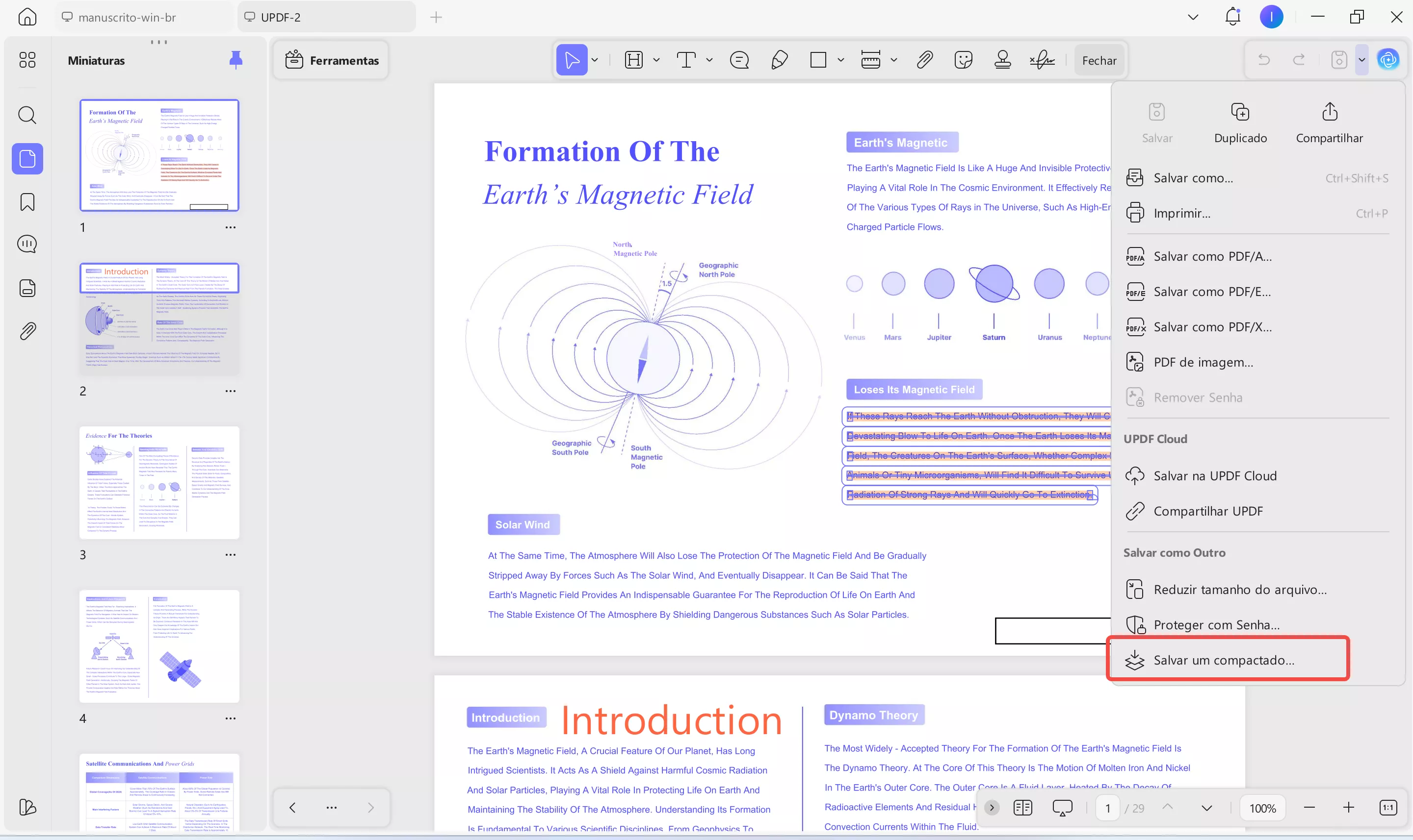 compactar pdfs no updf