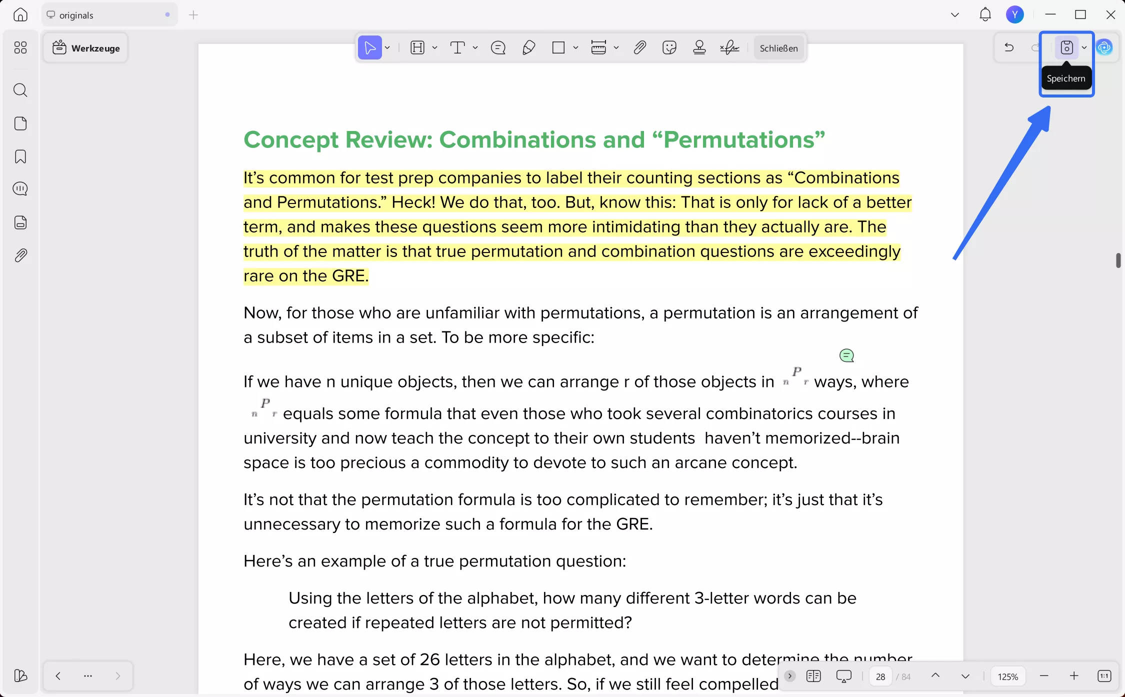  Aktualisierung der wöchentlichen GRE-Notizen überprüfen