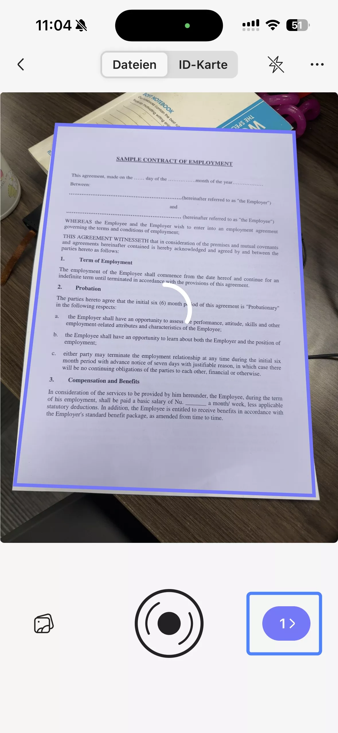 Scanner updf ios auswählen