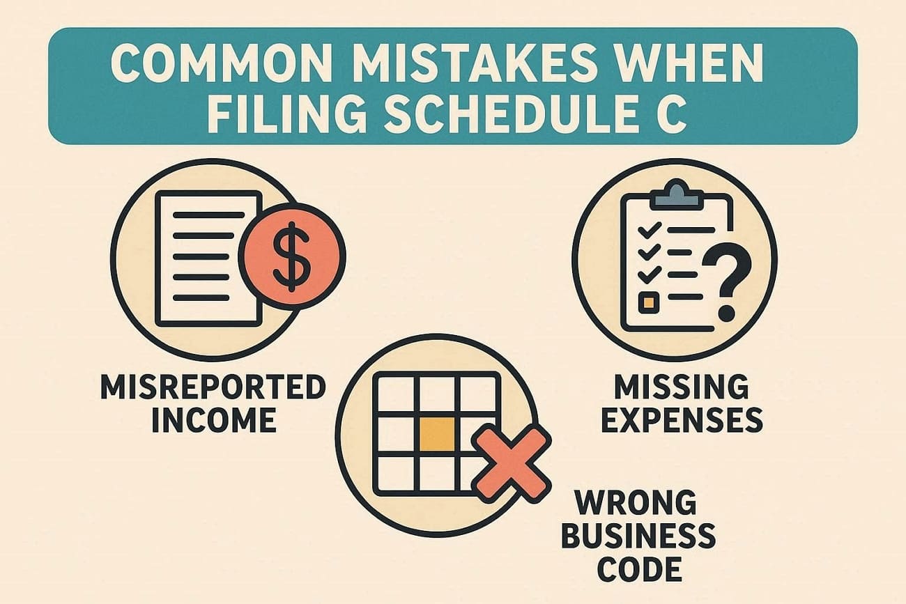  mistakes filing schedule c form