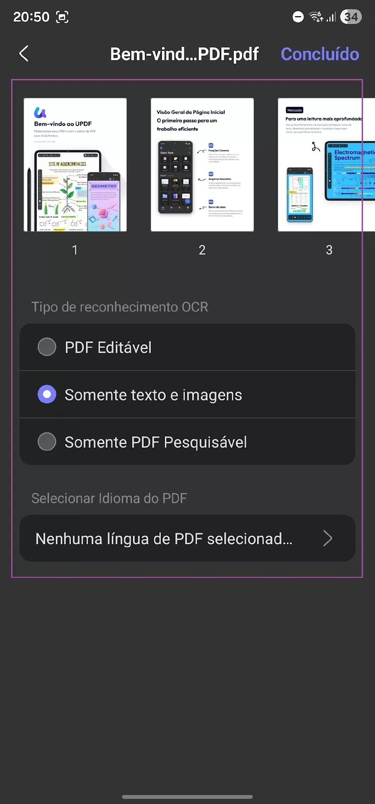tipo de reconhecimento ocr