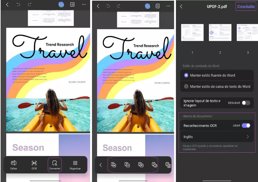 ativar o reconhecimento de ocr no celular com updf