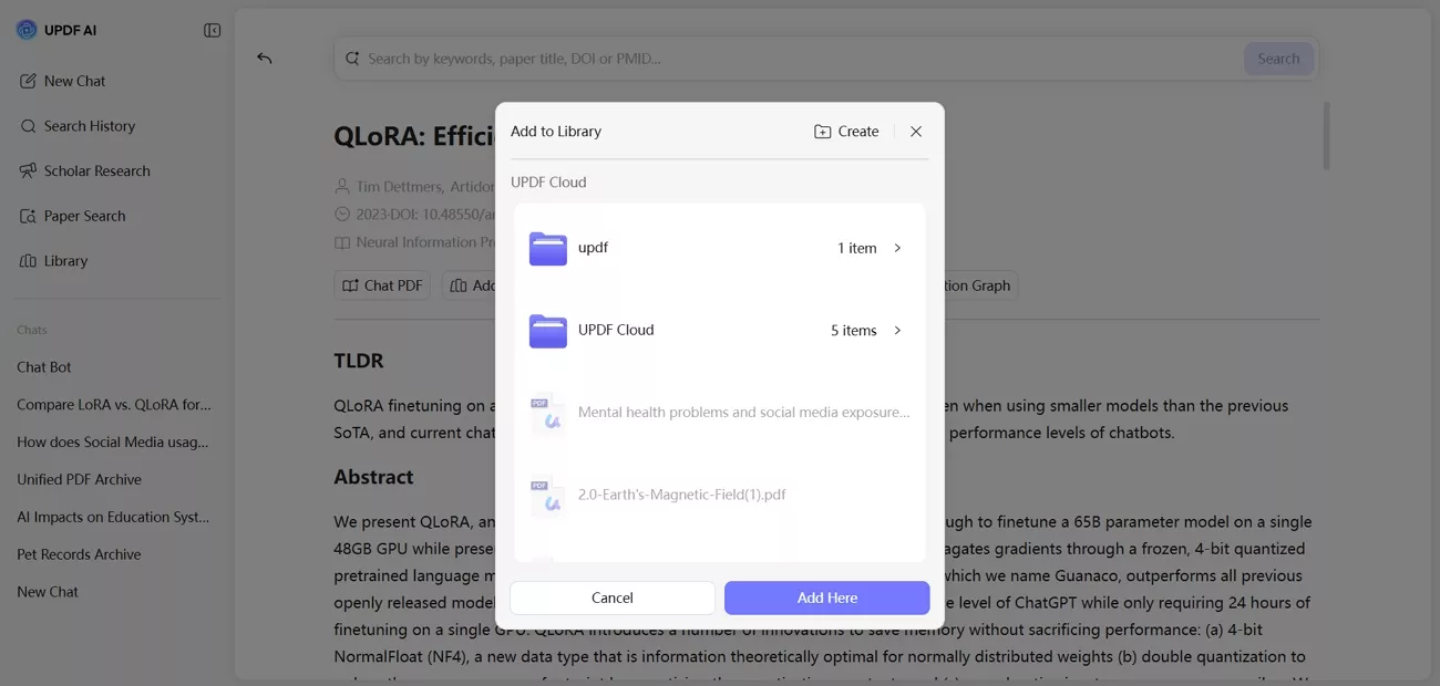 add paper project updf ai
